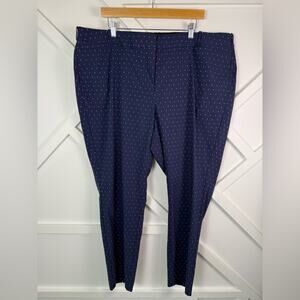 NWT Lane Bryant Lane Essentials Madison Skinny Pant Blue Polka Dot Size 24